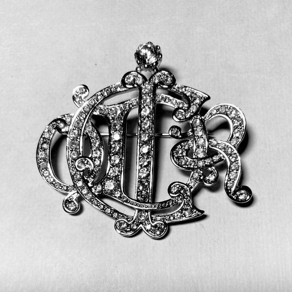 Dior Jewelry Vintage Christian Dior Silver Toned Monogram Logo